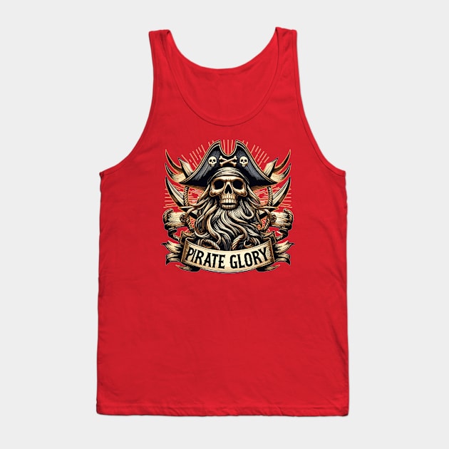 Pirate Glory Tank Top by Vehicles-Art